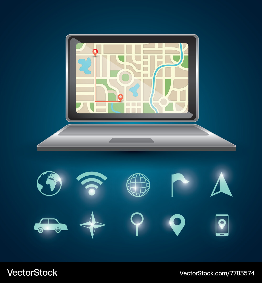 Gps navigation design Vector Image