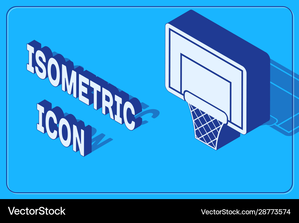 Isometrische Basketball-Backboard-Symbol isoliert Isometrische Basketball-Backboard-Symbol isoliert vektorbild