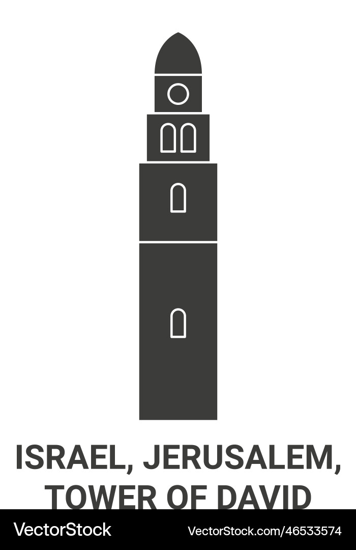 Israel jerusalem Turm von david travel Wahrzeichen Israel jerusalem Turm von david travel Wahrzeichen vektorbild