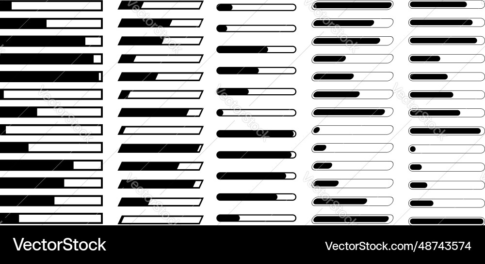Loading bar set Vector Image