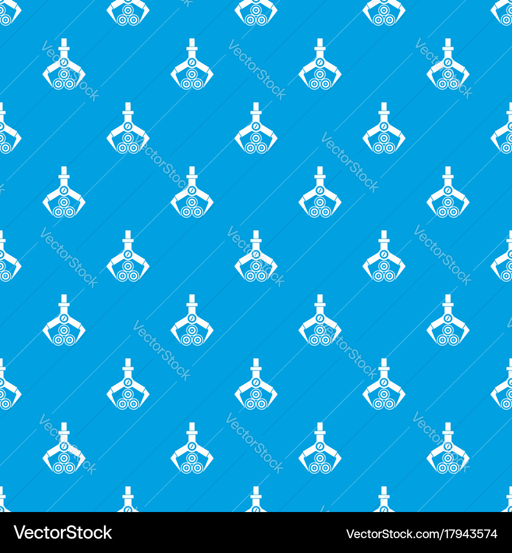 Log loader pattern seamless blue Vector Image