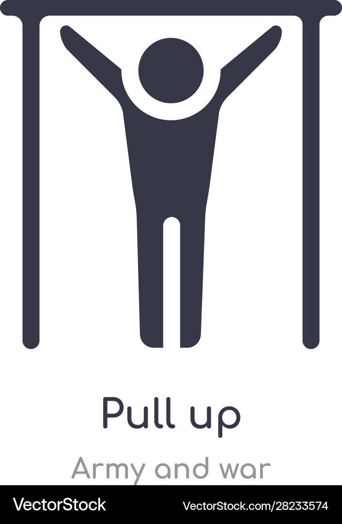 Pull up icon isolated from army Vector Image
