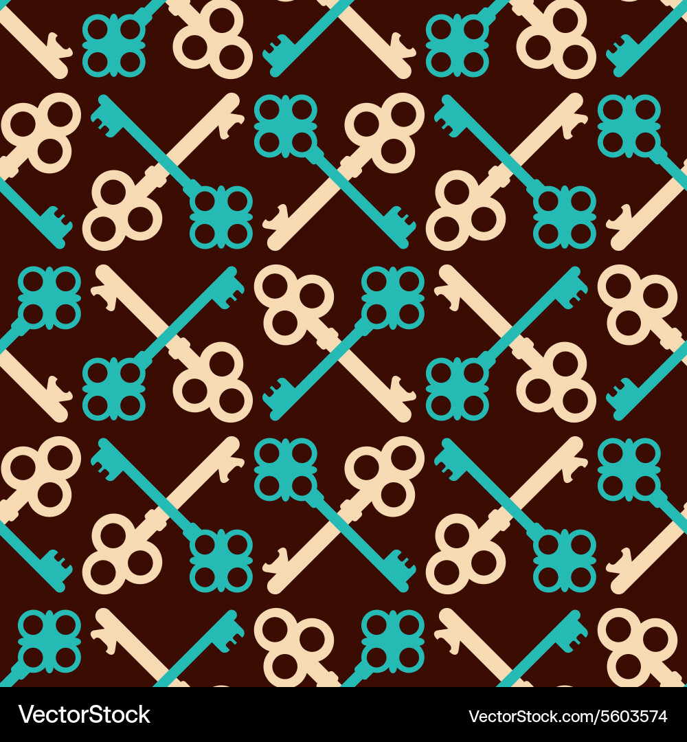 Seamless background with keys vector image