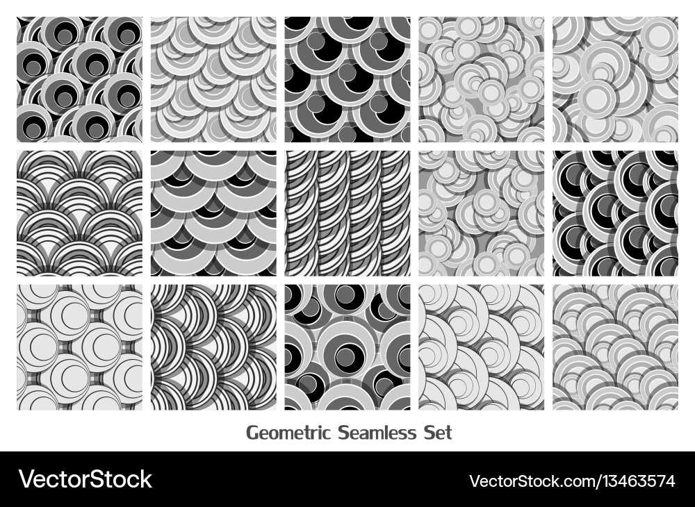 Seamless patterns set vector image