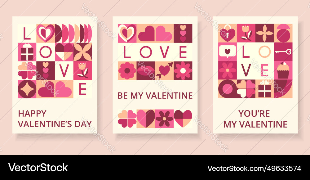 Set cards of abstract geometric shape and text Set cards of abstract geometric shape and text Vector Image