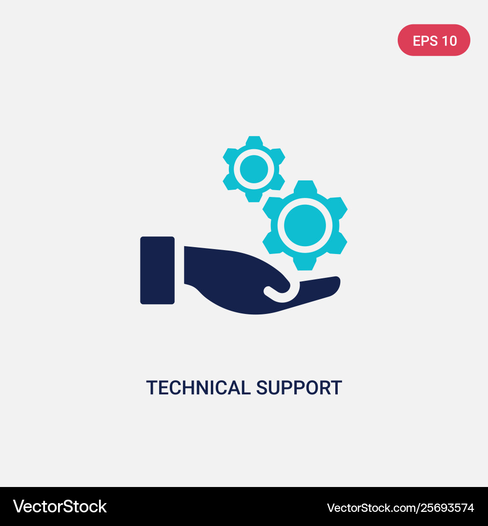 Two color technical support icon from big data Two color technical support icon from big data vector image