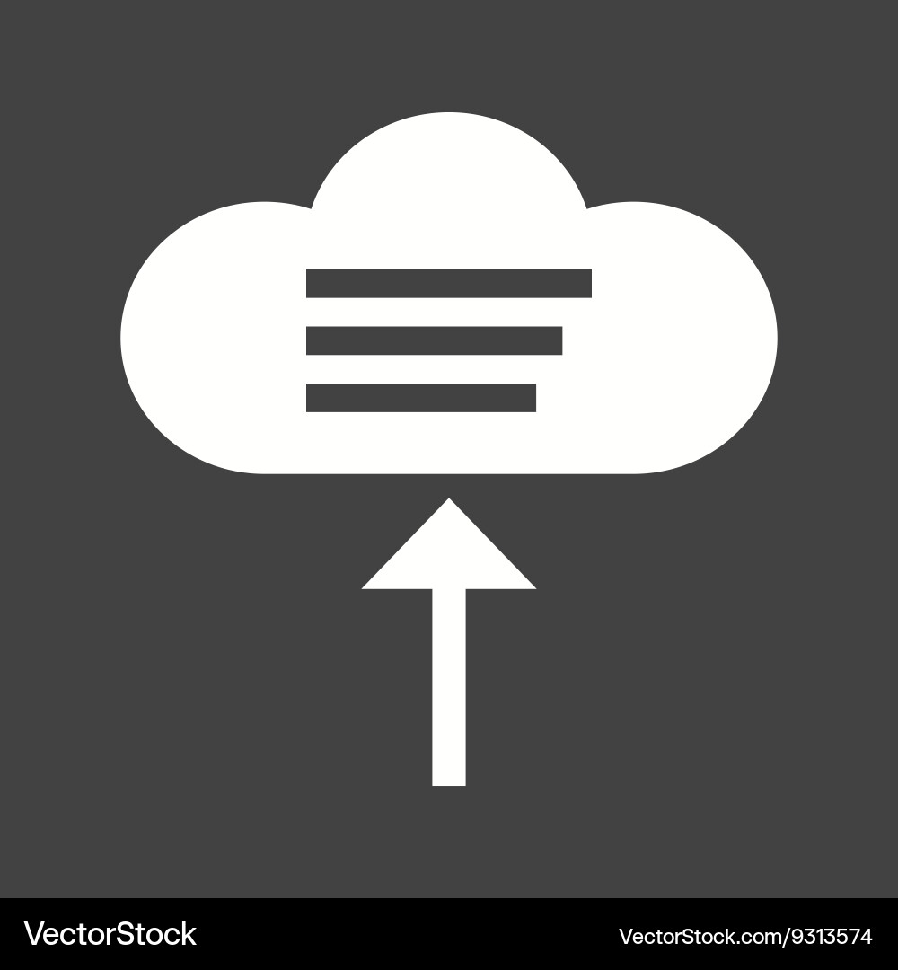Upload all data on cloud Vector Image