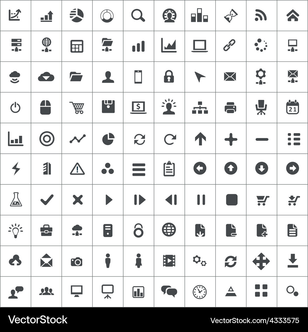 100 development soft icons vector image
