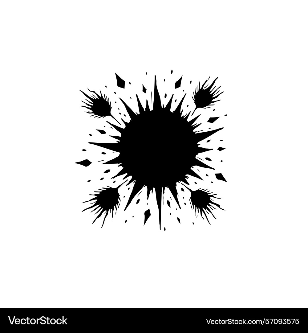 Abstract black explosion with sharp lines Vector Image