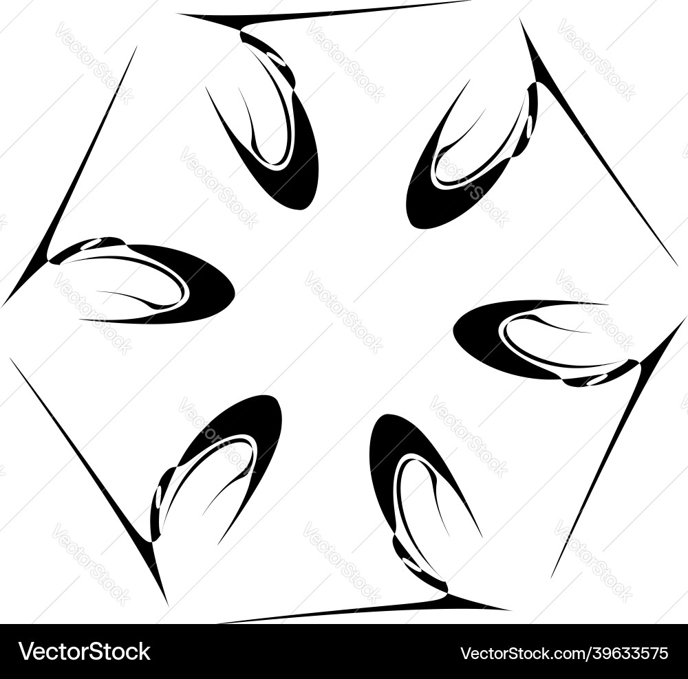 Abstract circular drawing amorphous nonfigurative Vector Image