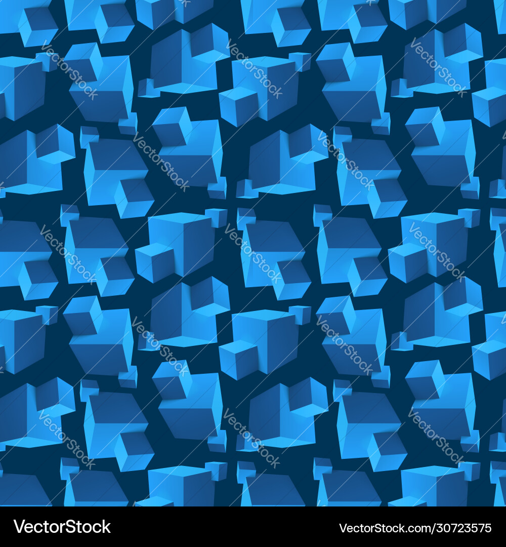 Abstract seamless pattern with overlapping blue Abstract seamless pattern with overlapping blue vector image
