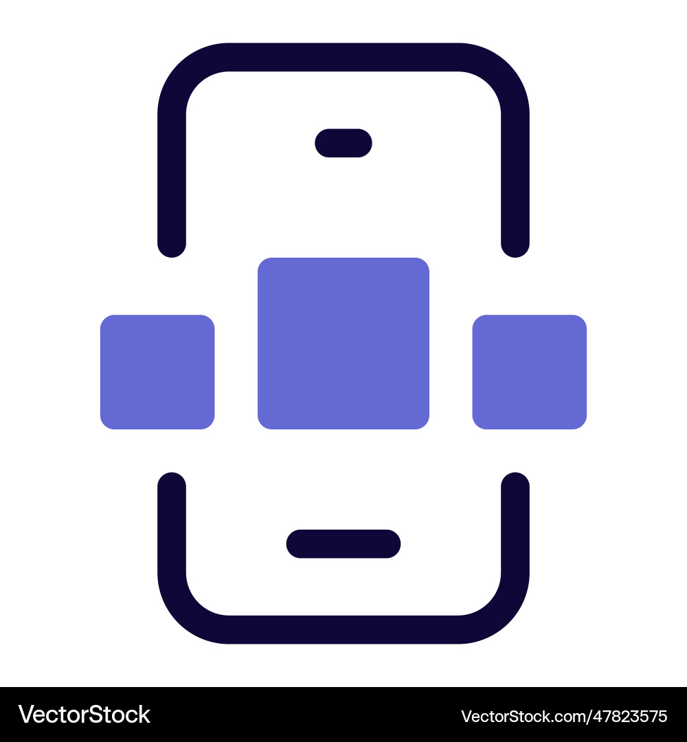 Application designed to run on mobile Vector Image