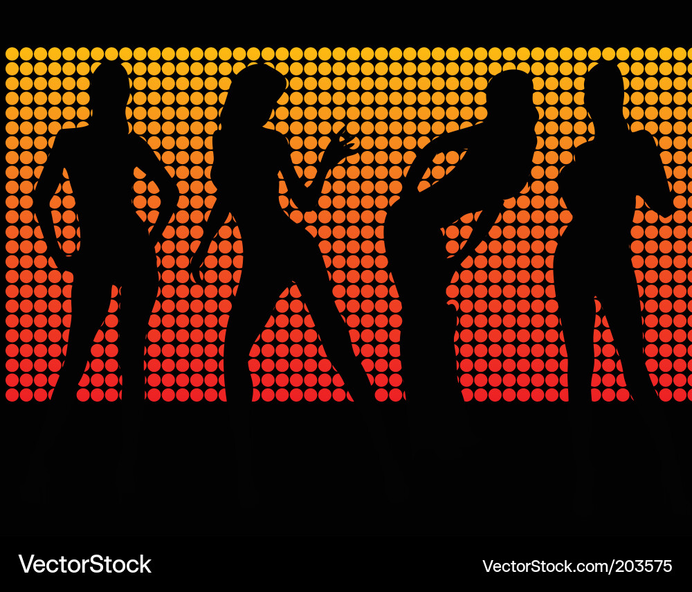 Dancing Silhouettes Vector Image