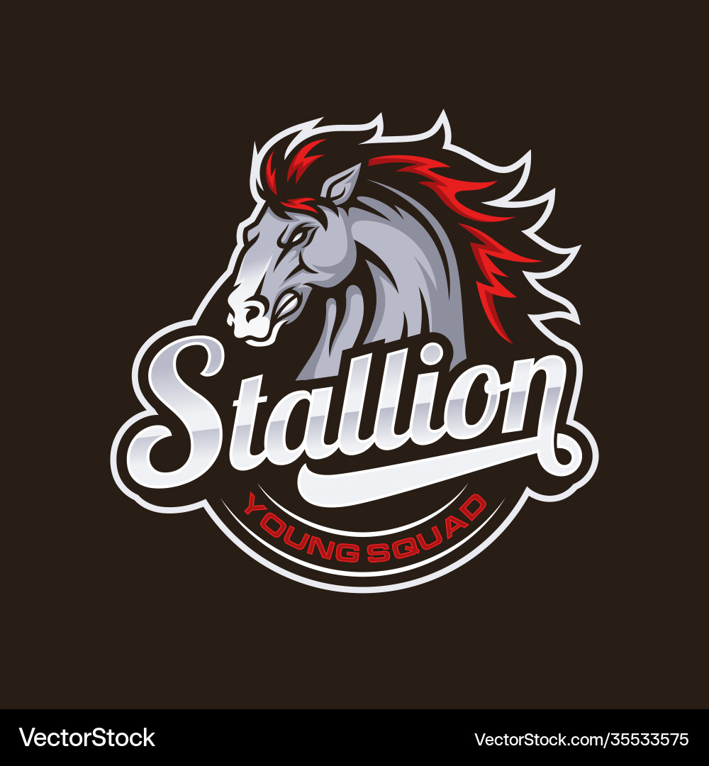 Horse Stallion Mascot Logo Vector Image