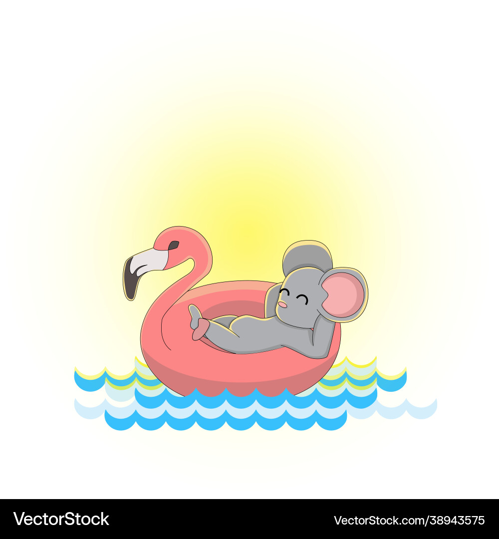 Image a mouse in an inflatable circle Image a mouse in an inflatable circle Vector Image