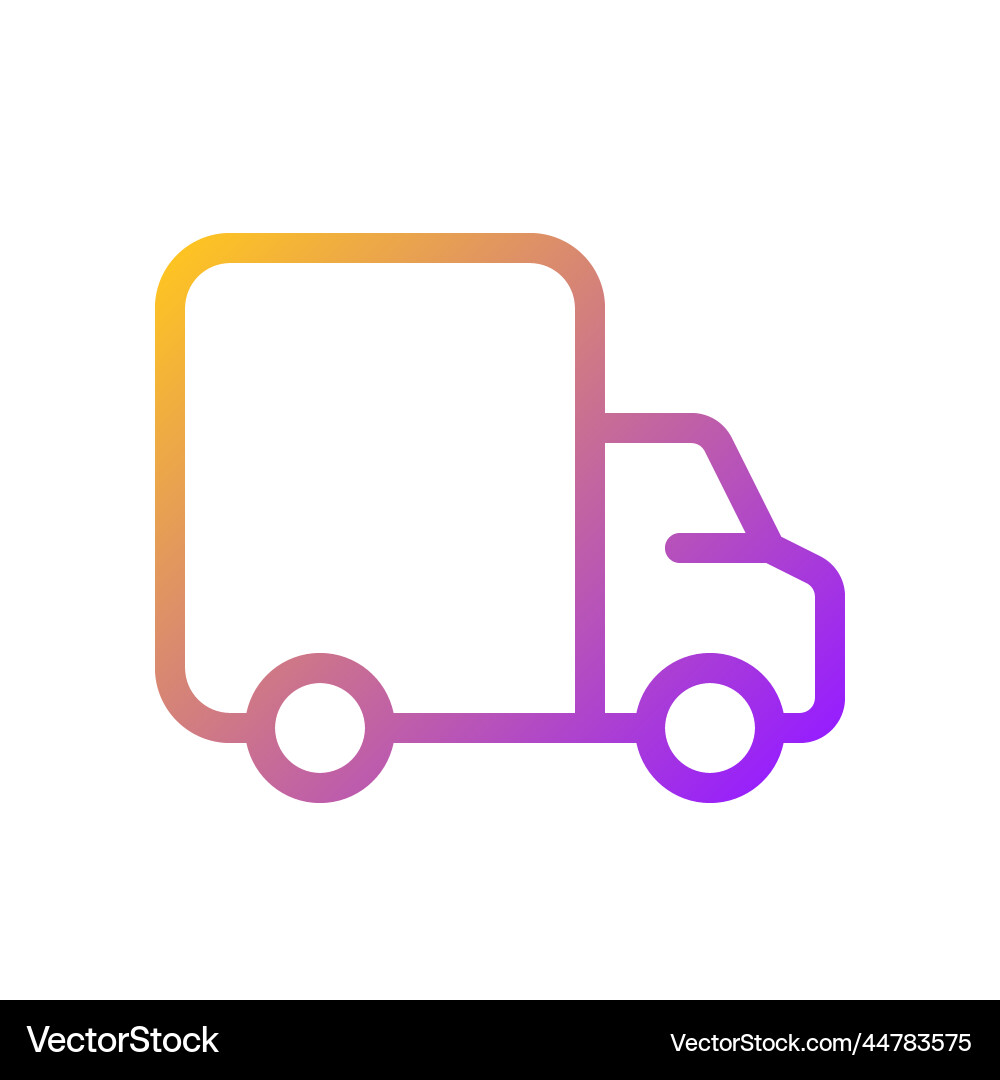 Lorry pixel perfect gradient linear ui icon Lorry pixel perfect gradient linear ui icon vector image