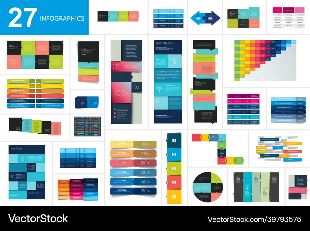 Mega set of option step by vertical schedule Mega set of option step by vertical schedule Vector Image