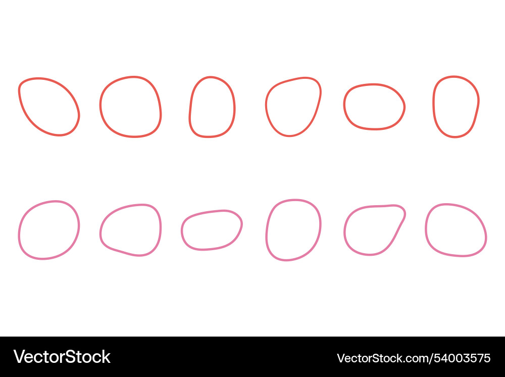 Outline blob Form Design-Set vektorbild