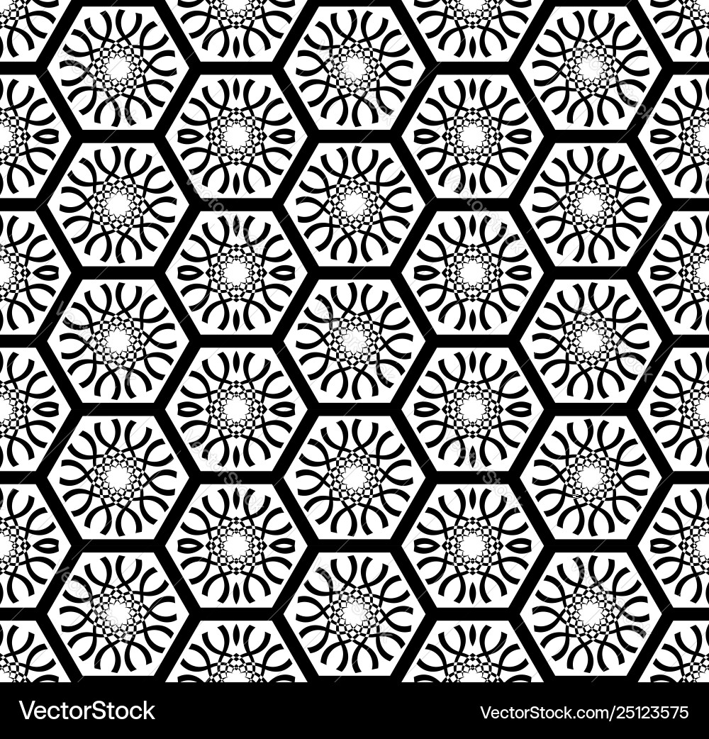 Seamless hexagons pattern vector image