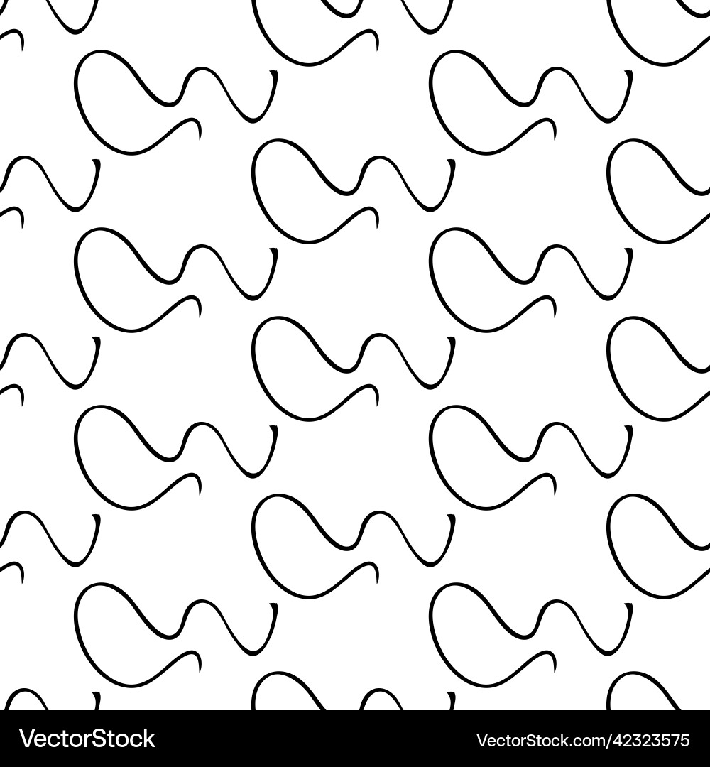 Seamless pattern with sketch squiggle Vector Image