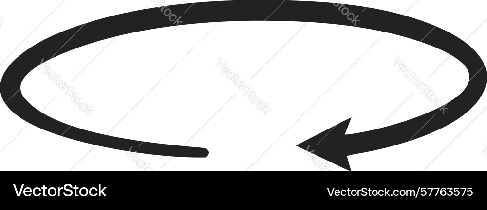 Simple refresh circular arrow icon for reload vector image