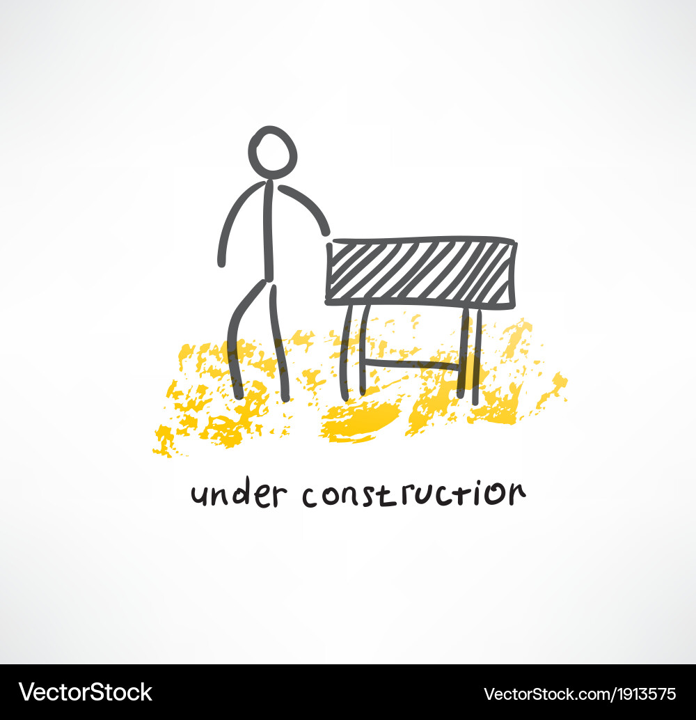 Sketch with a working man vector image