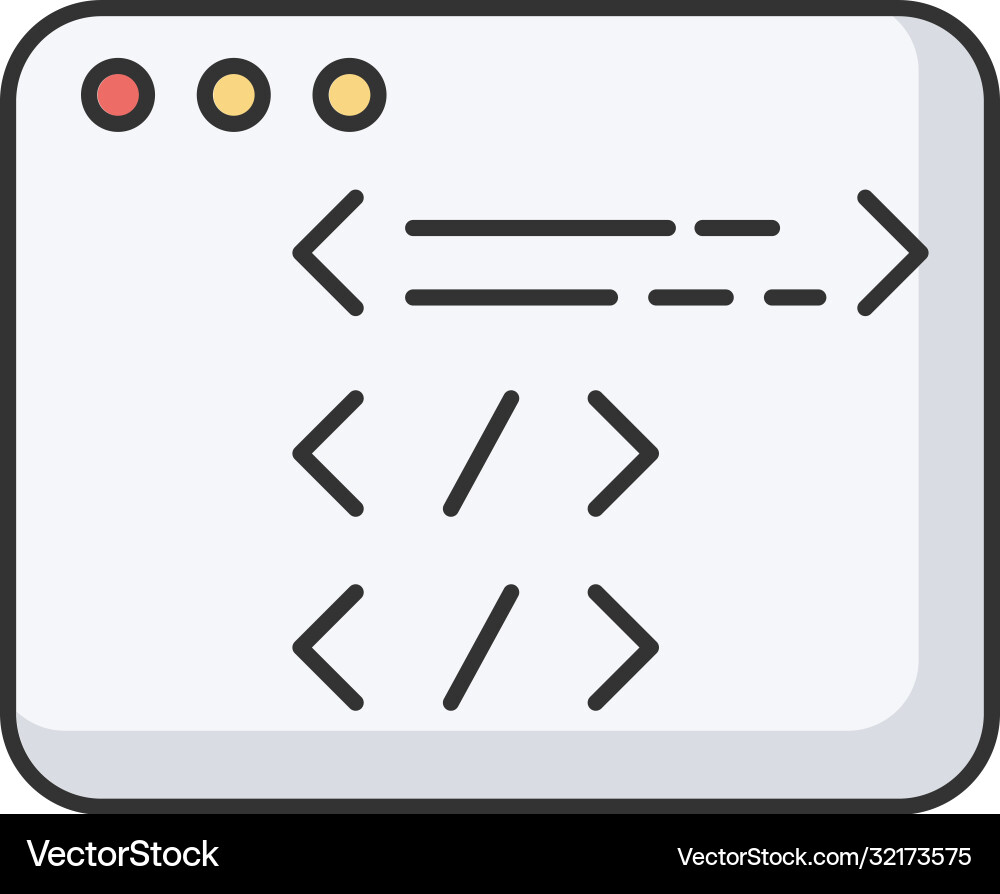 Website development rgb color icon Website development rgb color icon vector image