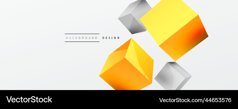 3d cubes abstract background composition vector image