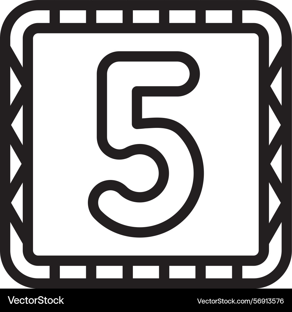 5 linear style icon design Vector Image