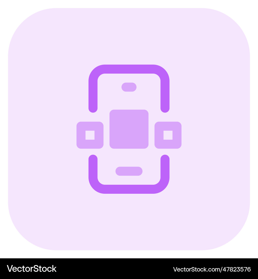 Application designed to run on mobile vector image