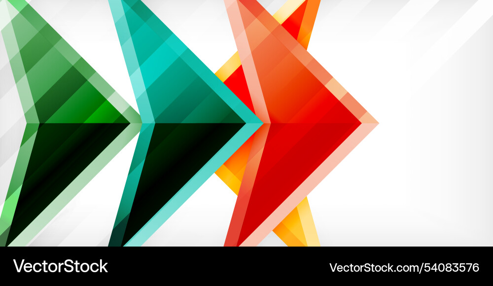 Arrows with 3d effect abstract background Vector Image