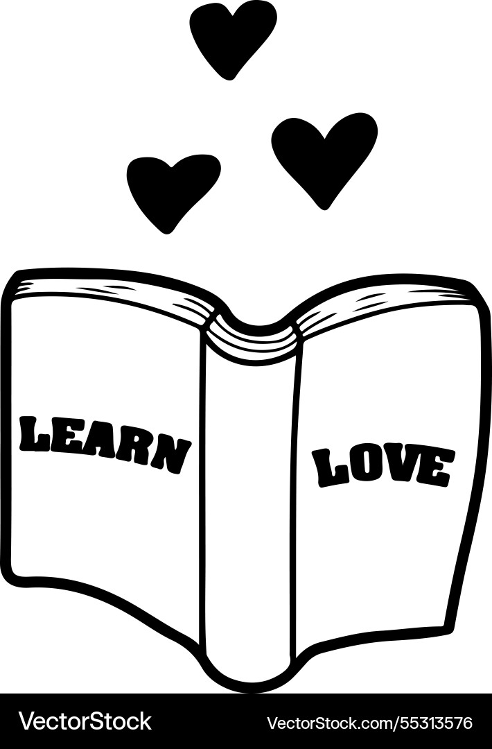 Book of love Vector Image