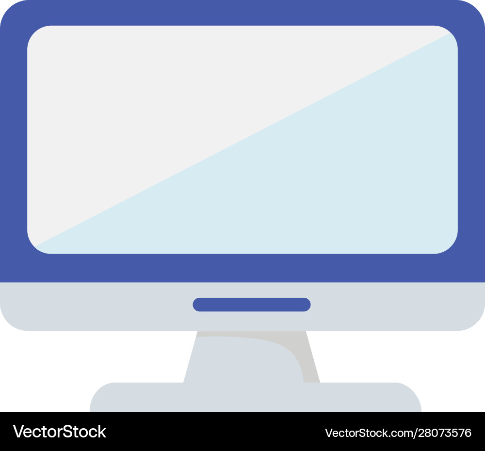 Computer monitor device technology smart icon Vector Image