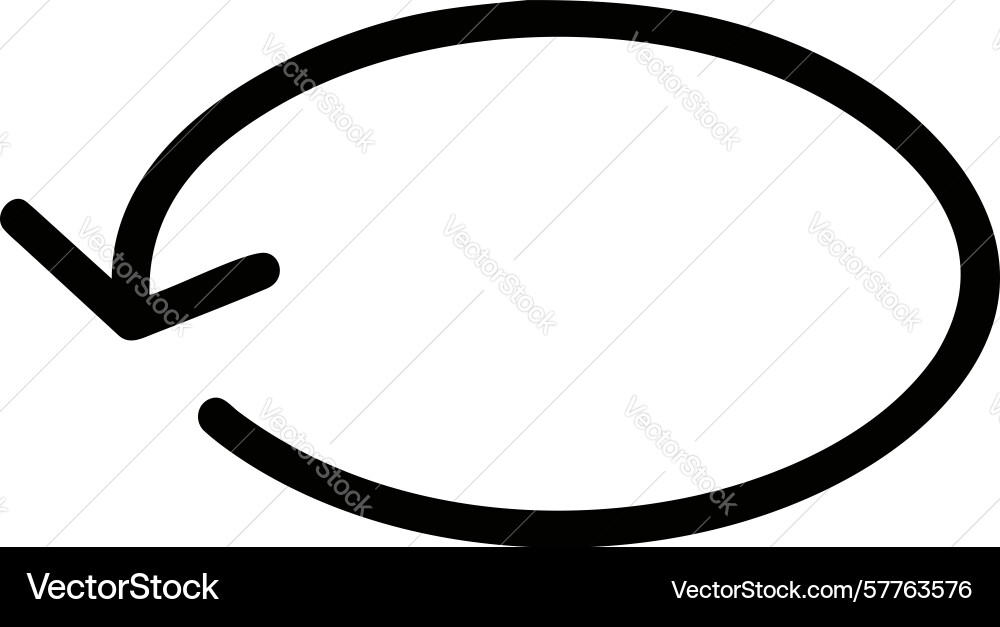 Continuous loop open circular arrow icon design vector image