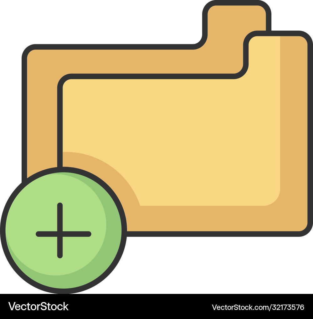 Empty folder rgb color icon Empty folder rgb color icon vector image