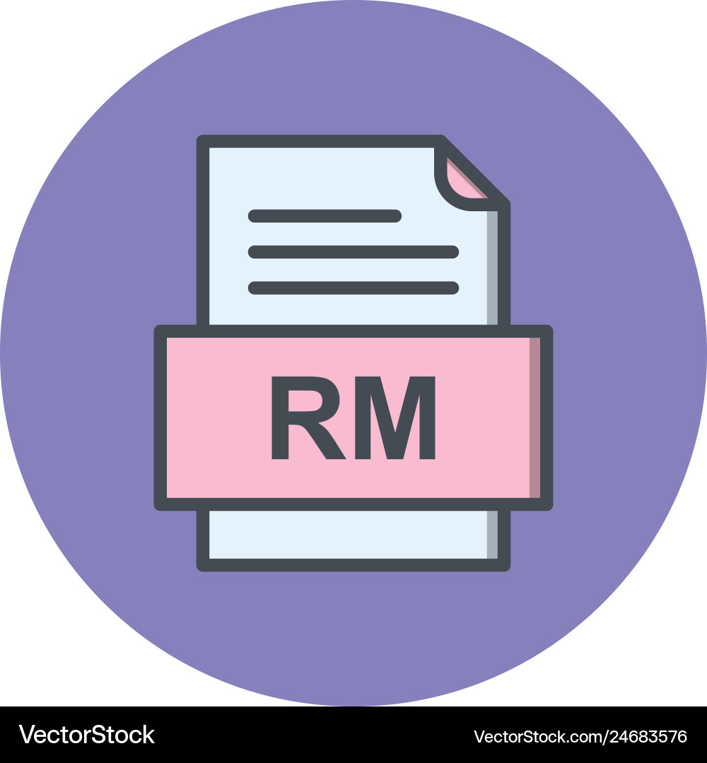 Rm file document icon Vector Image