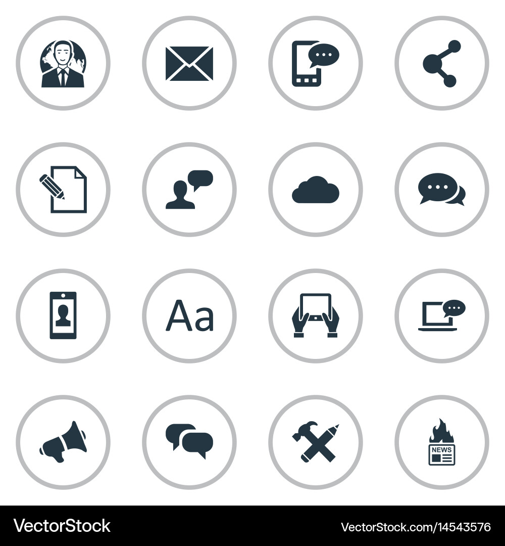 Set of simple user icons Vector Image