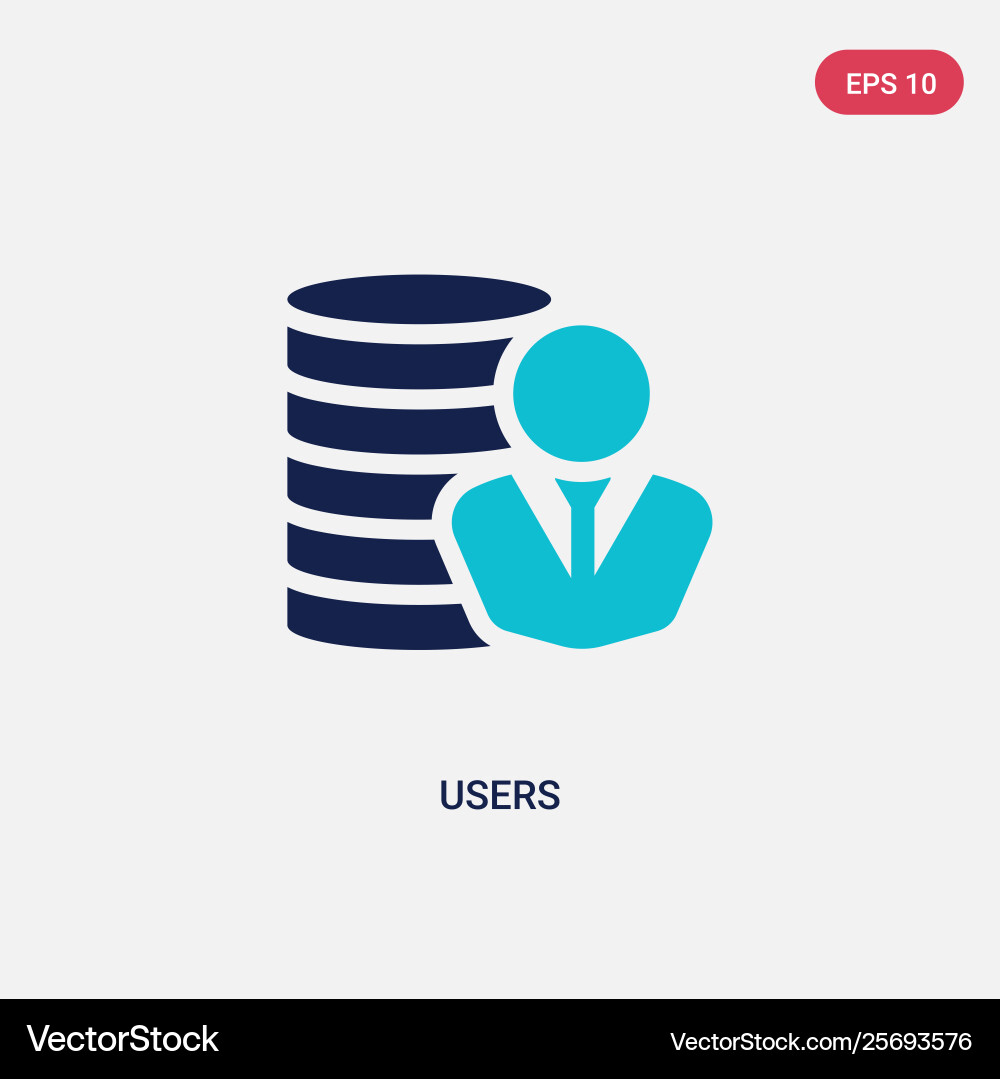 Two color users icon from big data concept Two color users icon from big data concept Vector Image