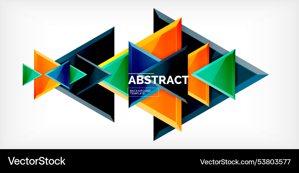 Abstract background - glossy triangles vector image