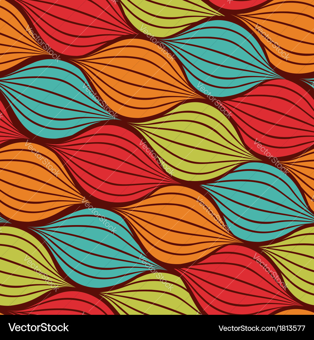 Abstract Wave Pattern - Repeating Tile vector image