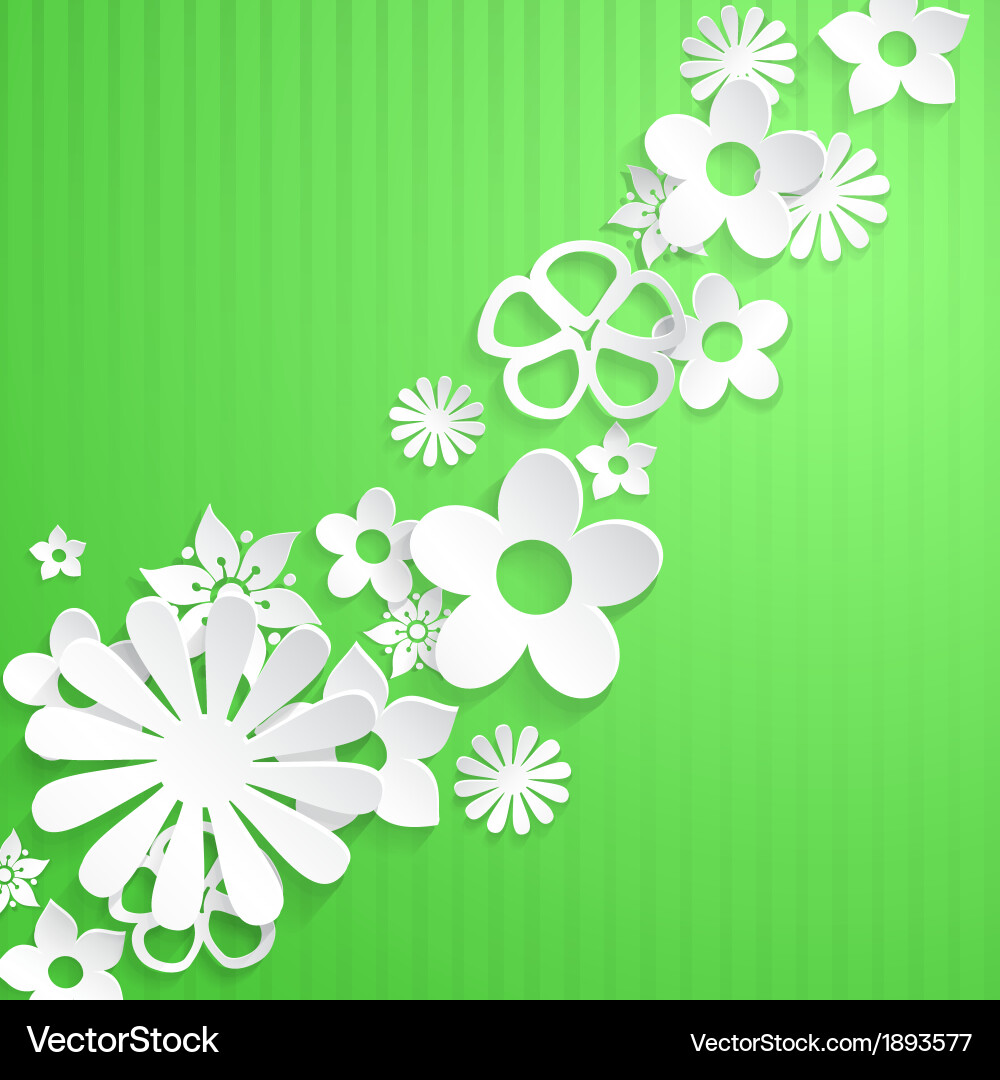 Background with paper flowers Royalty Free Vector Image