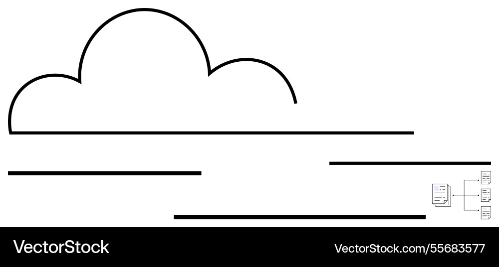 Cloud storage and data sharing concept Cloud storage and data sharing concept vector image