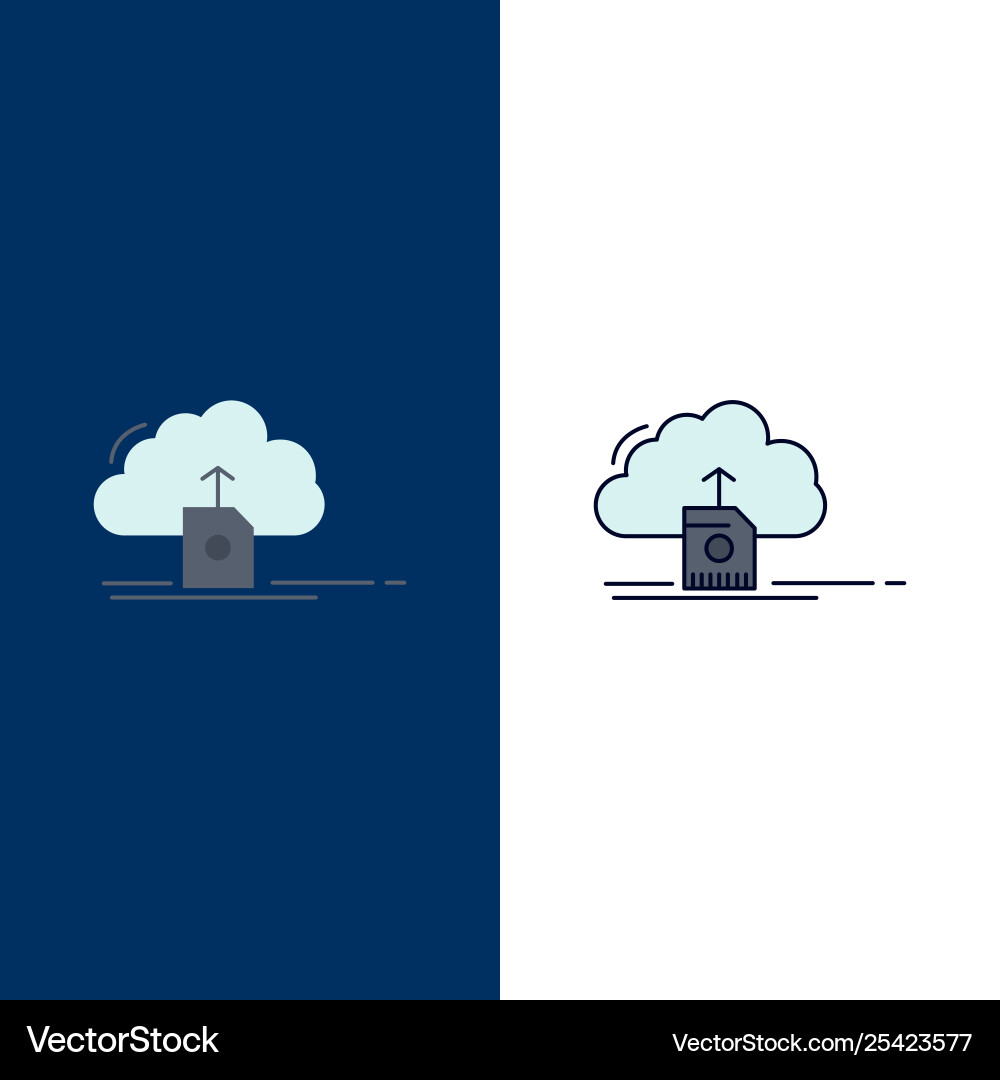 Cloud Upload speichern Daten Computing flache Farbe Symbol Cloud Upload speichern Daten Computing flache Farbe Symbol Vektorbild