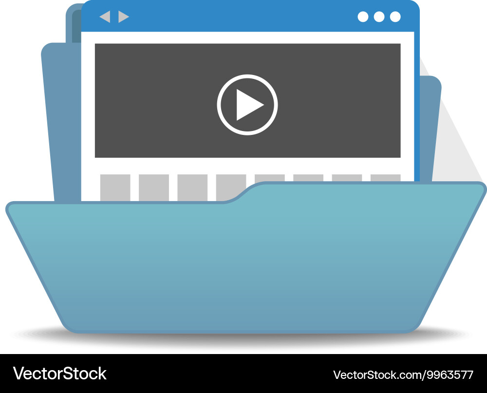Computer interface folder open isola Vector Image