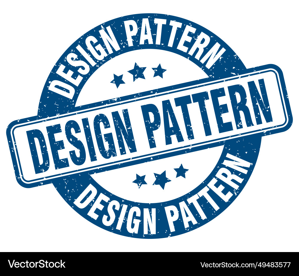 Design pattern stamp label round Vector Image