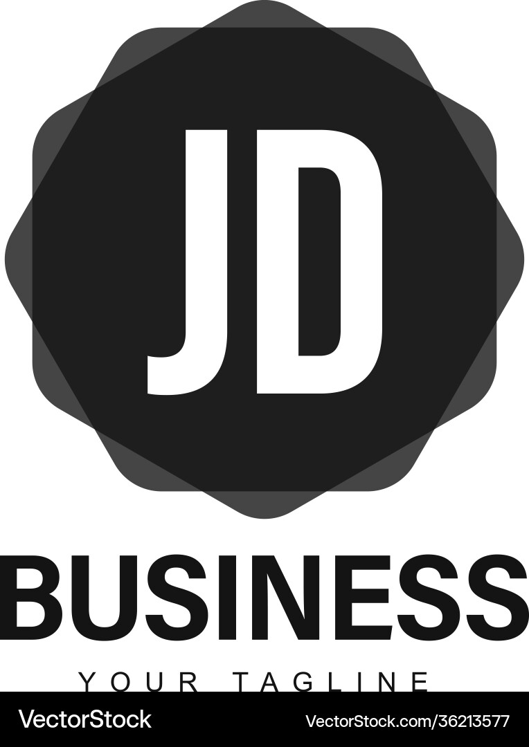 Jd initial a logo design with abstract style Jd initial a logo design with abstract style vector image