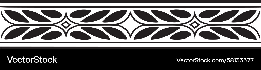 Leaf Border Pattern Vector Image