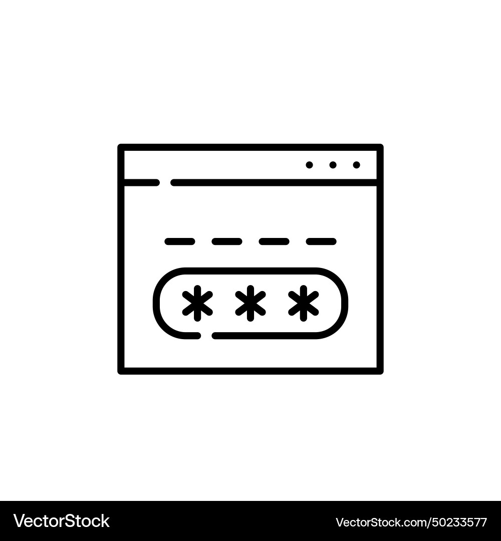 Logging into account using your web browser Vector Image