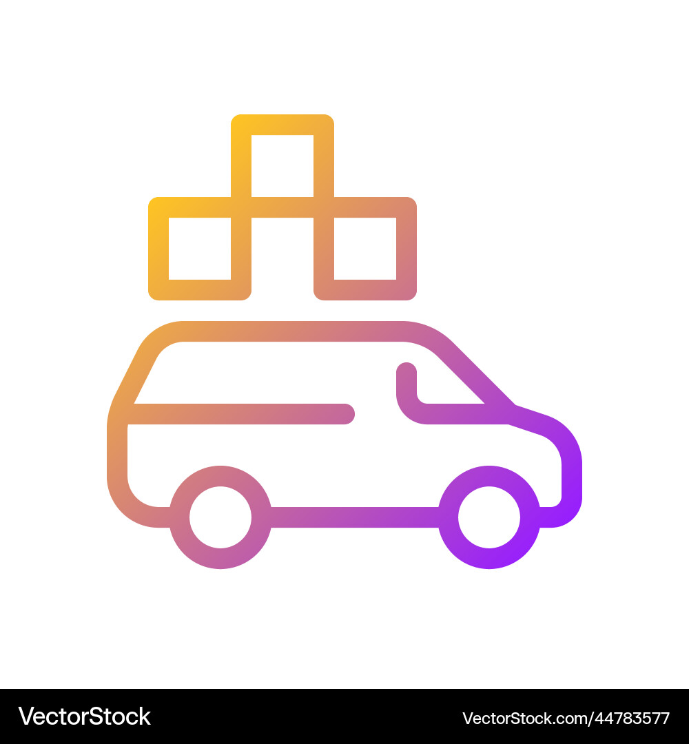 Minivan taxi pixel perfect gradient linear ui icon Minivan taxi pixel perfect gradient linear ui icon vector image