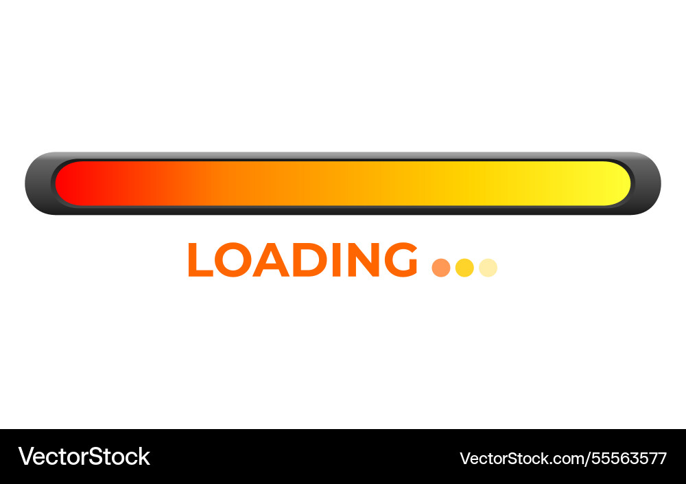 Modern loading bar progress on white vector image